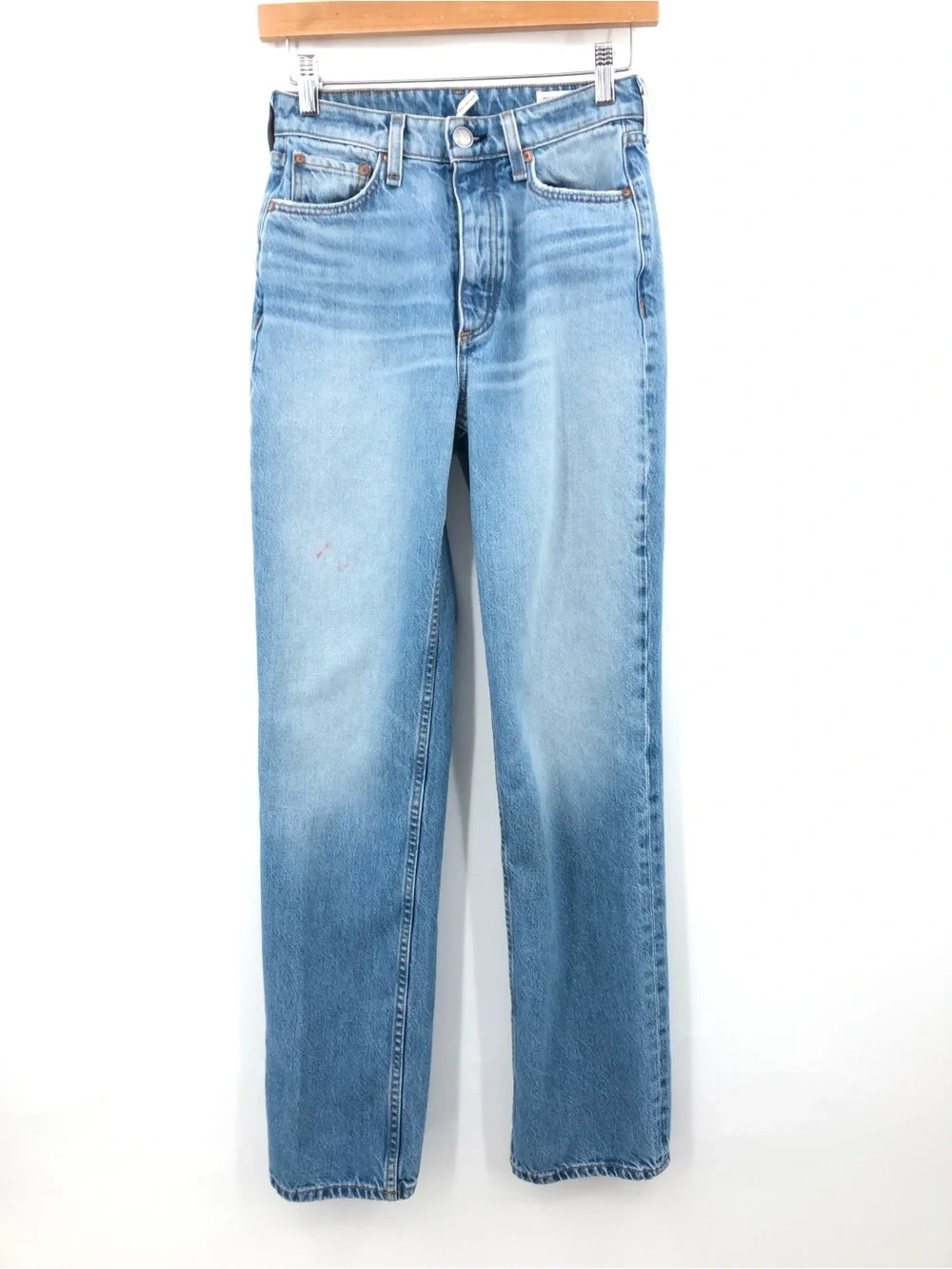 Rag & Bone Tulip Alex High-rise Straight 0914 denim 24 tulip light blue cotton